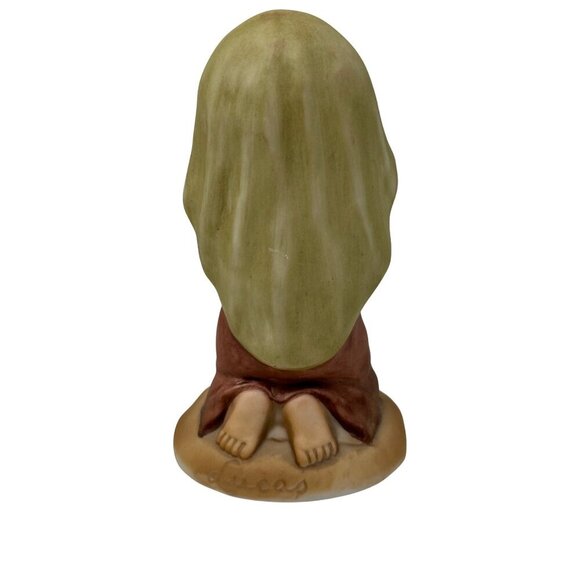 Enesco Little Bible Friends Girl Praying Figurine E-4875 1981 Lucas  Nativity - Picture 3 of 9